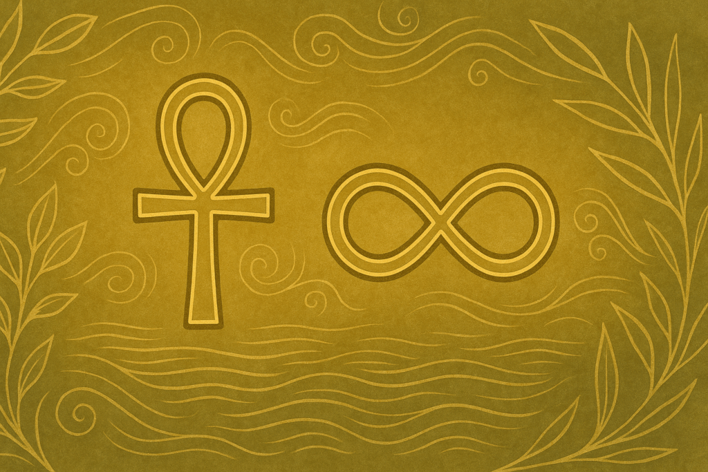 Ankh en Lemniscaat healing symbool